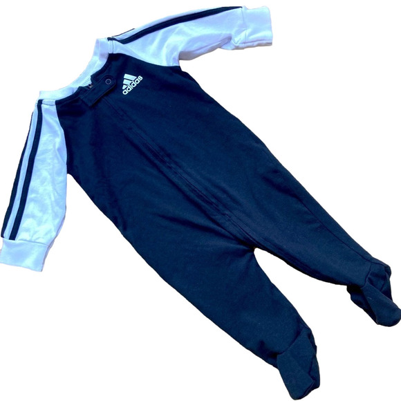 Adidas Baby Classic Romper Jumpsuit Size 3 Months - Picture 1 of 3